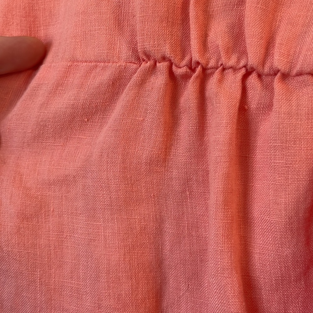 Women’s Banana Republic Salmon Linen Short Sleeve Blouse. Size S - Picture 3 of 7